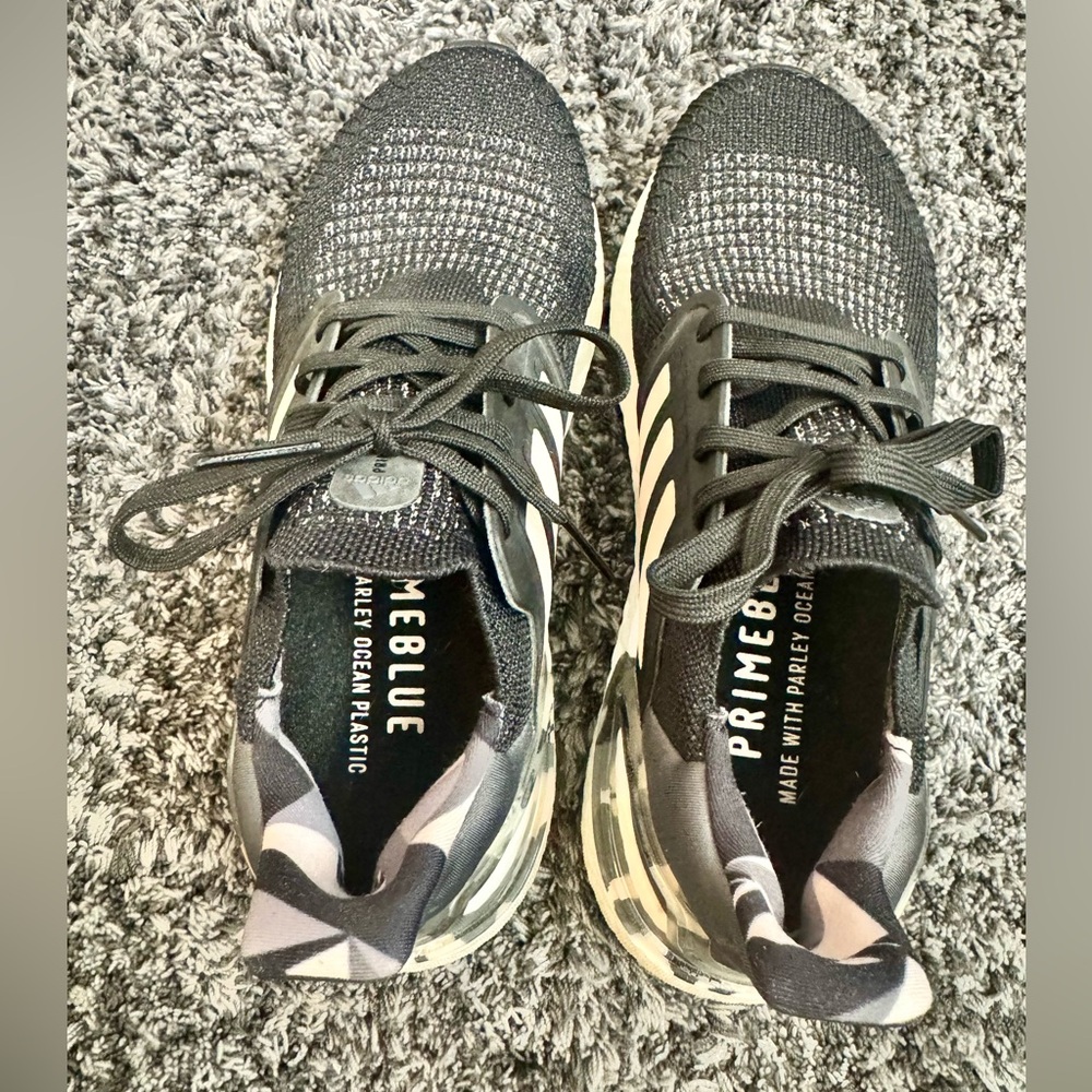 Adidas Ultraboost Black and White Sneakers - Picture 7 of 8